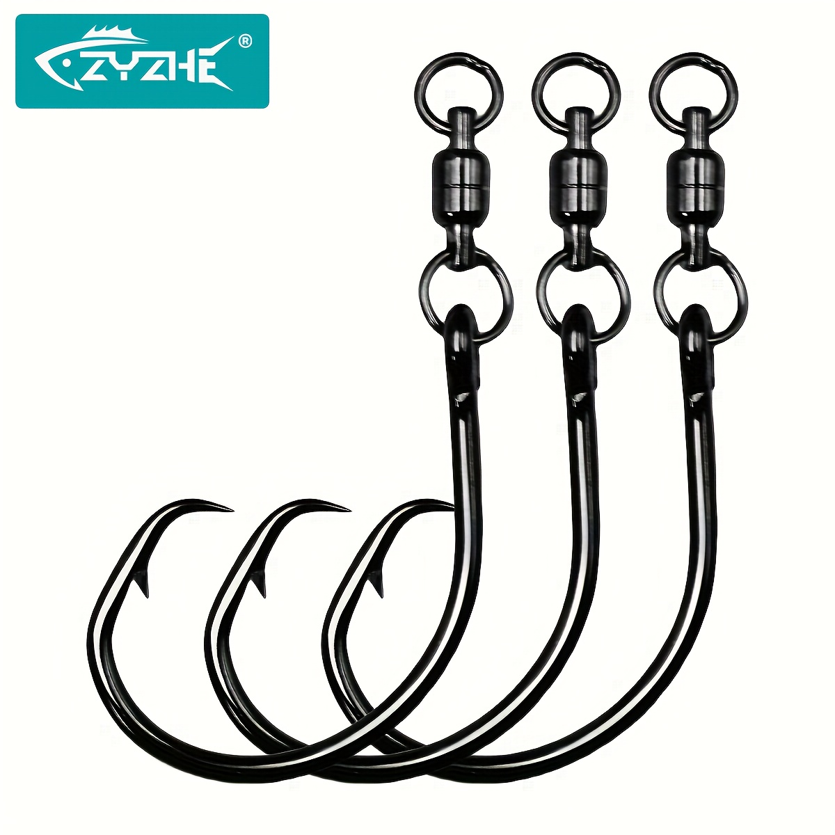Fishing Hook Offset - ZYZHE 3/6/9pcs Circle Hooks With Swivel