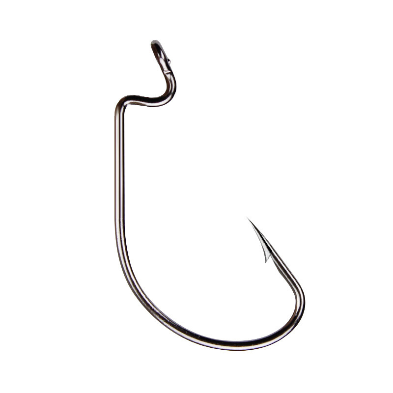50pcs Wide Worm Hook Carbon St - Fishing Hook Barbless 评论和价格