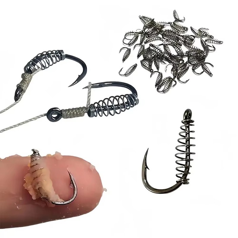 10-60PCS High Carbon Steel Spr - Fishing Hook Circle 评论和价格