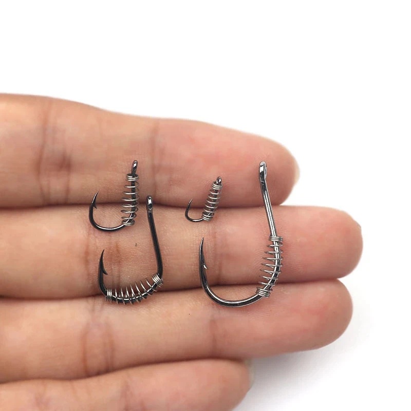 10-60PCS High Carbon Steel Spr - Fishing Hook Circle 评论和价格