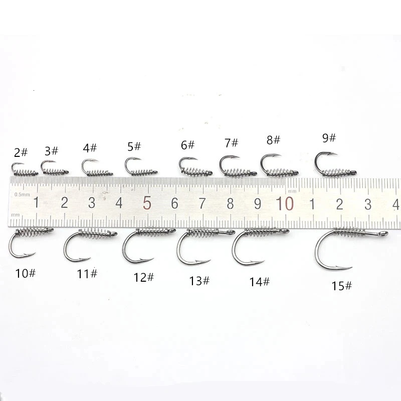 10-60PCS High Carbon Steel Spr - Fishing Hook Circle 评论和价格