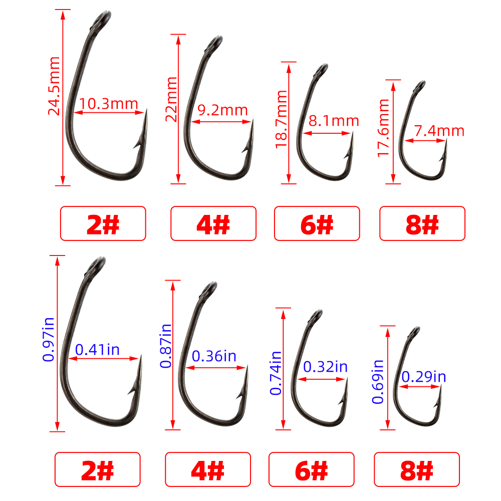 30pcs PTFE Coated High Carbon  - Fishing Hook Assortment 评论和价格