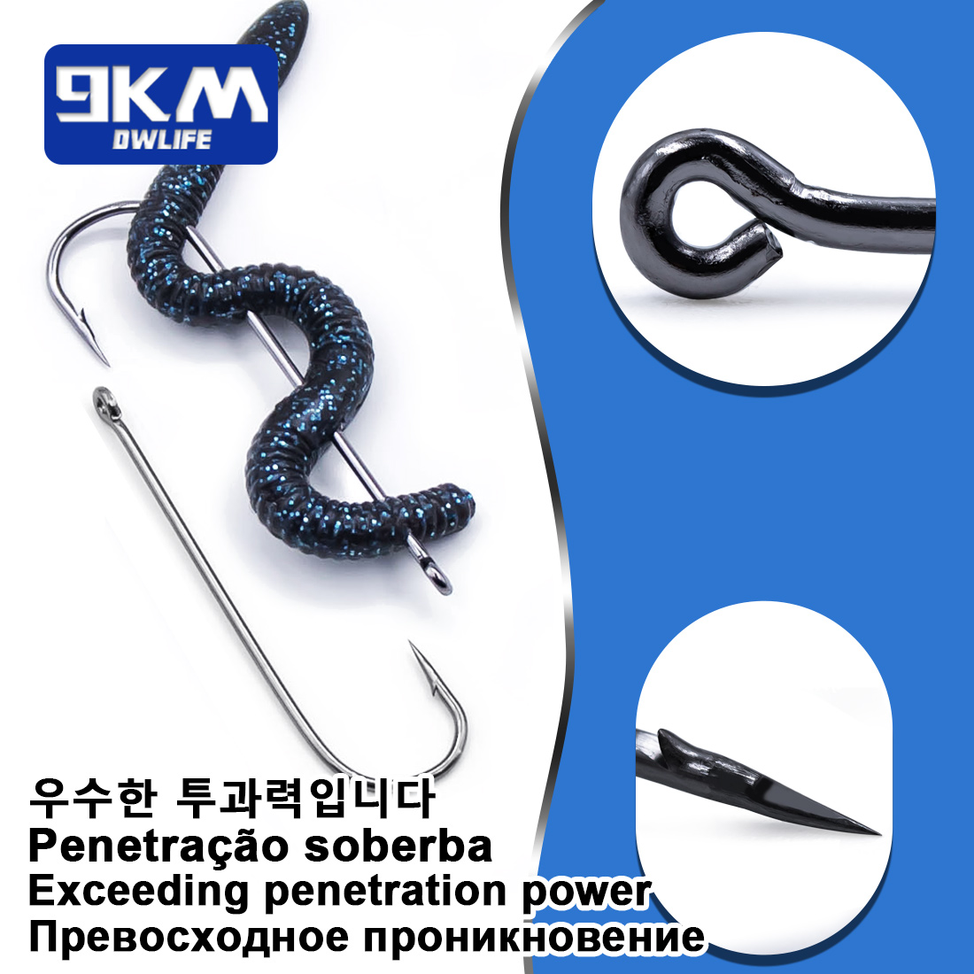 9KM Aberdeen Hooks Long Shank  - Fishing Hook Assortment 评论和价格