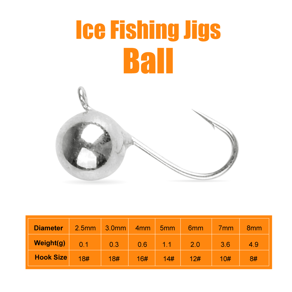 MUUNN 5pcs Ice Fishing Jigs He - Fishing Hook Offset 评论和价格