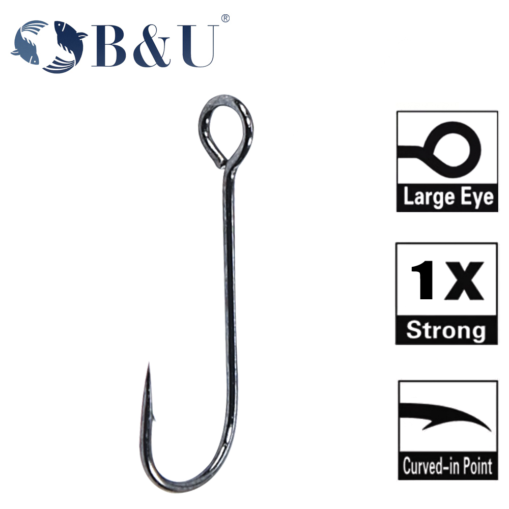 B&U 20pcs Fishing Hook Big Eye - Fishing Hook Offset 评论和价格